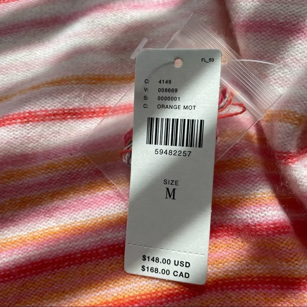 ANTHROPOLOGIE Saturday Sunday Cashmere Striped Ombré Sweater NWT